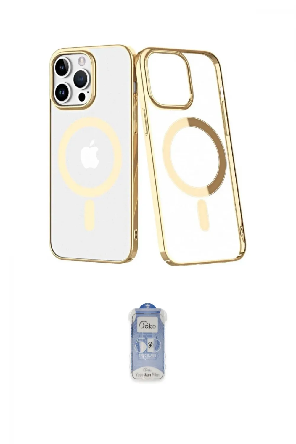 ieg™ iPhone 14 Pro Kılıf Yörünge Minimal - Siyah Joko Magic 5D Cam