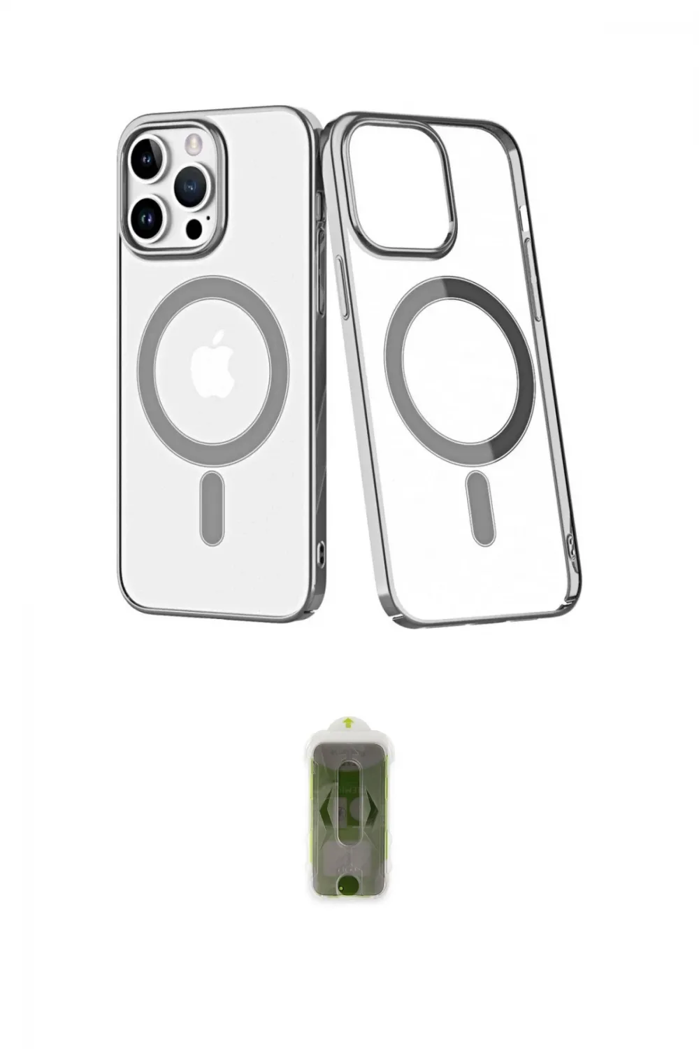 ieg™ iPhone 14 Pro Kılıf Yörünge Minimal - Siyah Joko Magic 5D Hayalet Cam
