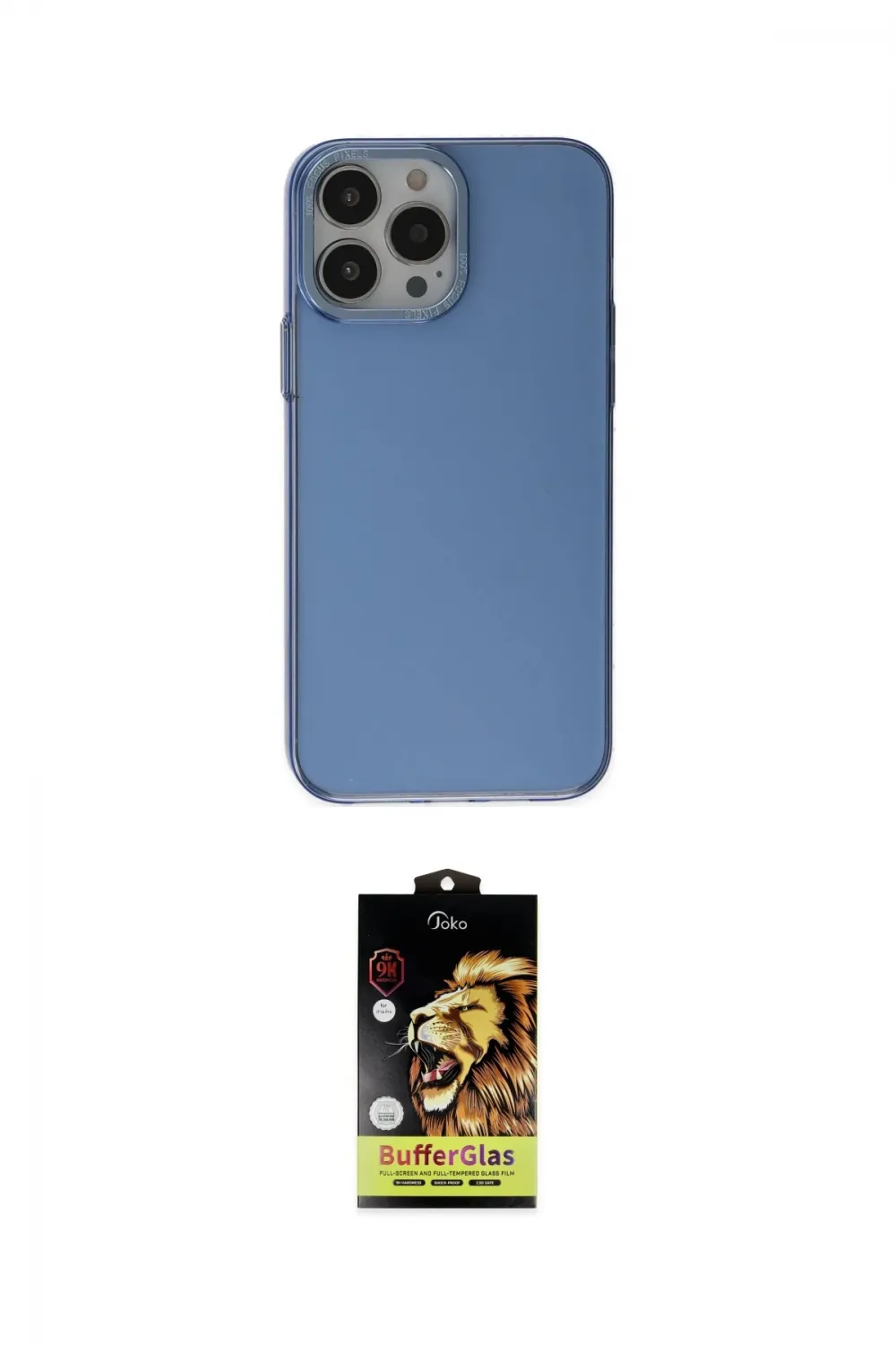 ieg™ iPhone 14 Pro Kılıf Zirve Doku Koleksiyonu - Siyah Buffer Cam Ekran Koruyucu