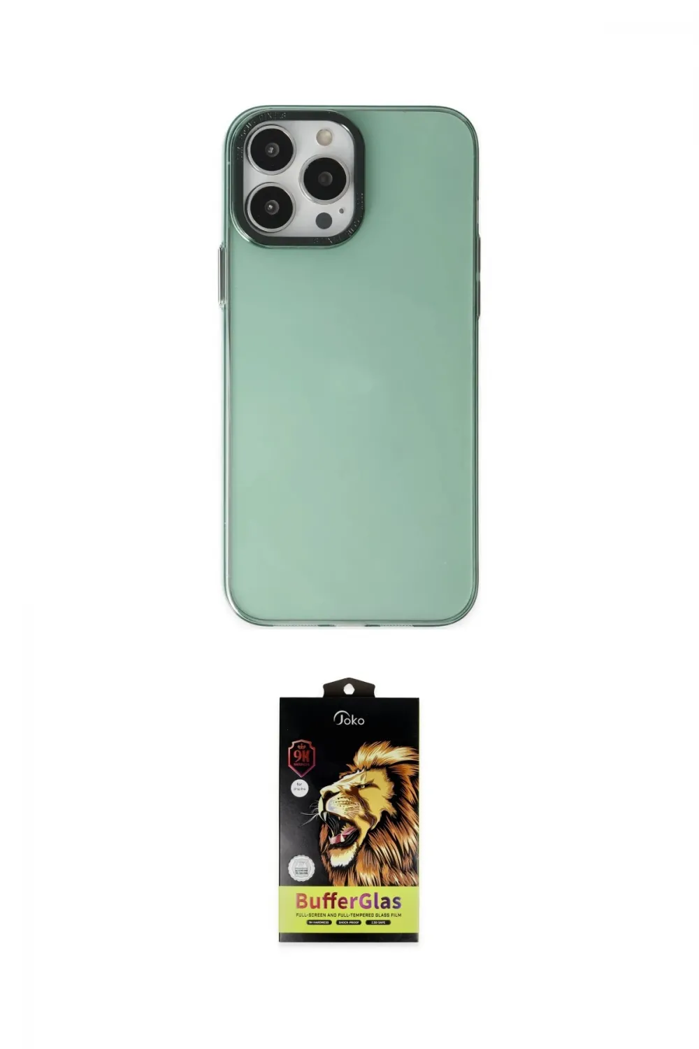 ieg™ iPhone 14 Pro Kılıf Zirve Doku Koleksiyonu - Siyah Buffer Cam Ekran Koruyucu