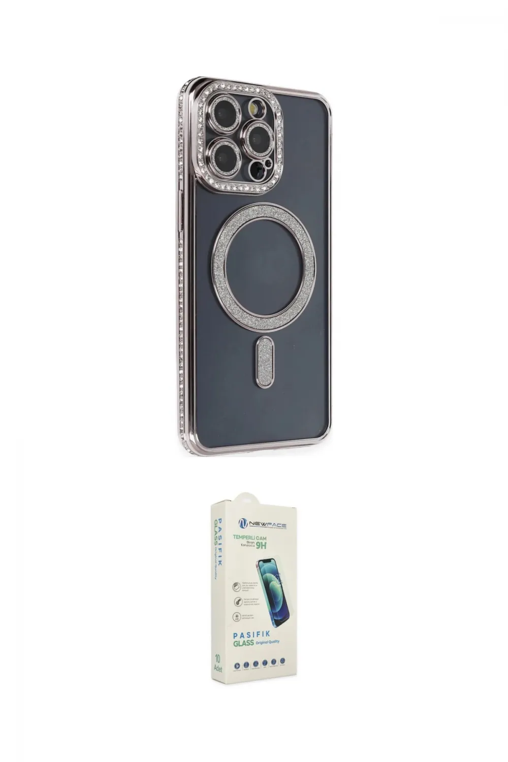 ieg™ iPhone 14 Pro Kılıf Zirve Doku Prime - Şeffaf Pasifik Cam Ekran Koruyucu