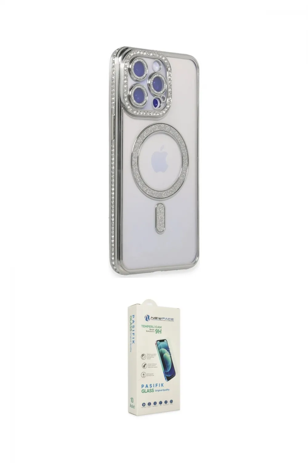 ieg™ iPhone 14 Pro Kılıf Zirve Doku Prime - Şeffaf Pasifik Cam Ekran Koruyucu
