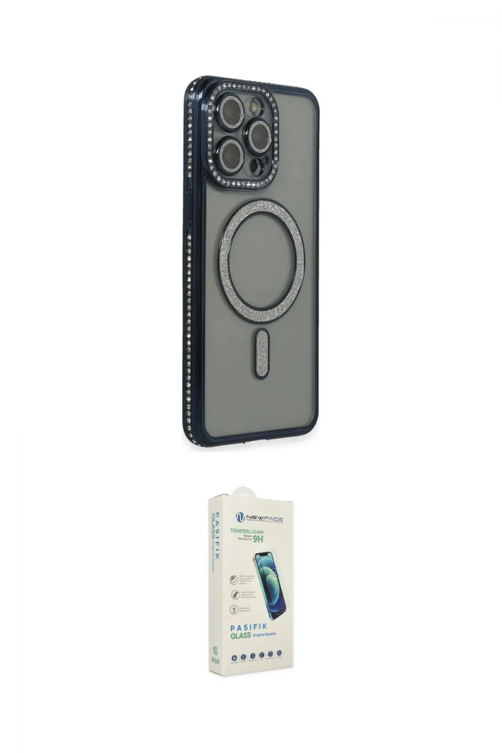 ieg™ iPhone 14 Pro Kılıf Zirve Doku Prime - Şeffaf Pasifik Cam Ekran Koruyucu