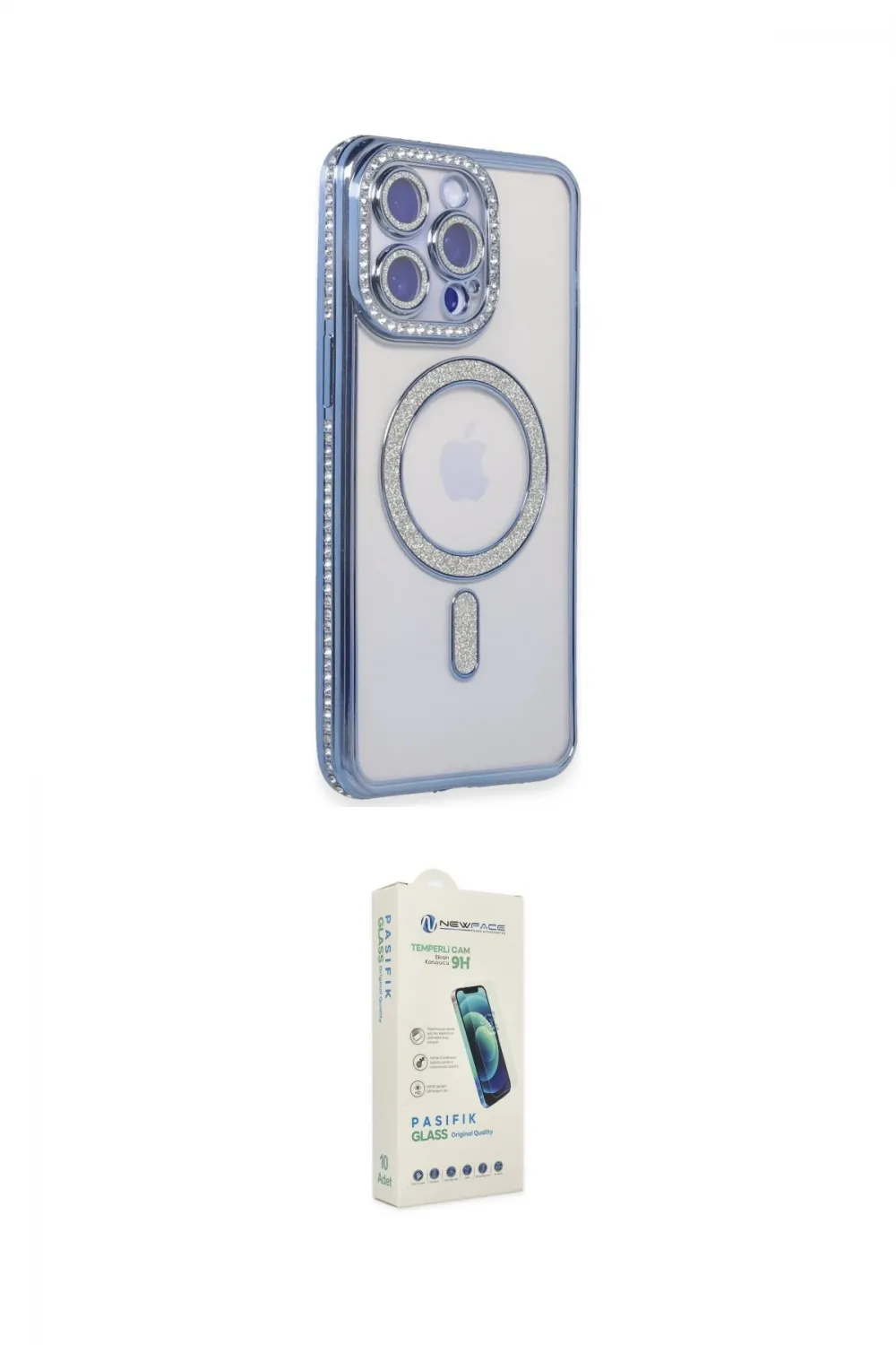ieg™ iPhone 14 Pro Kılıf Zirve Doku Prime - Şeffaf Pasifik Cam Ekran Koruyucu