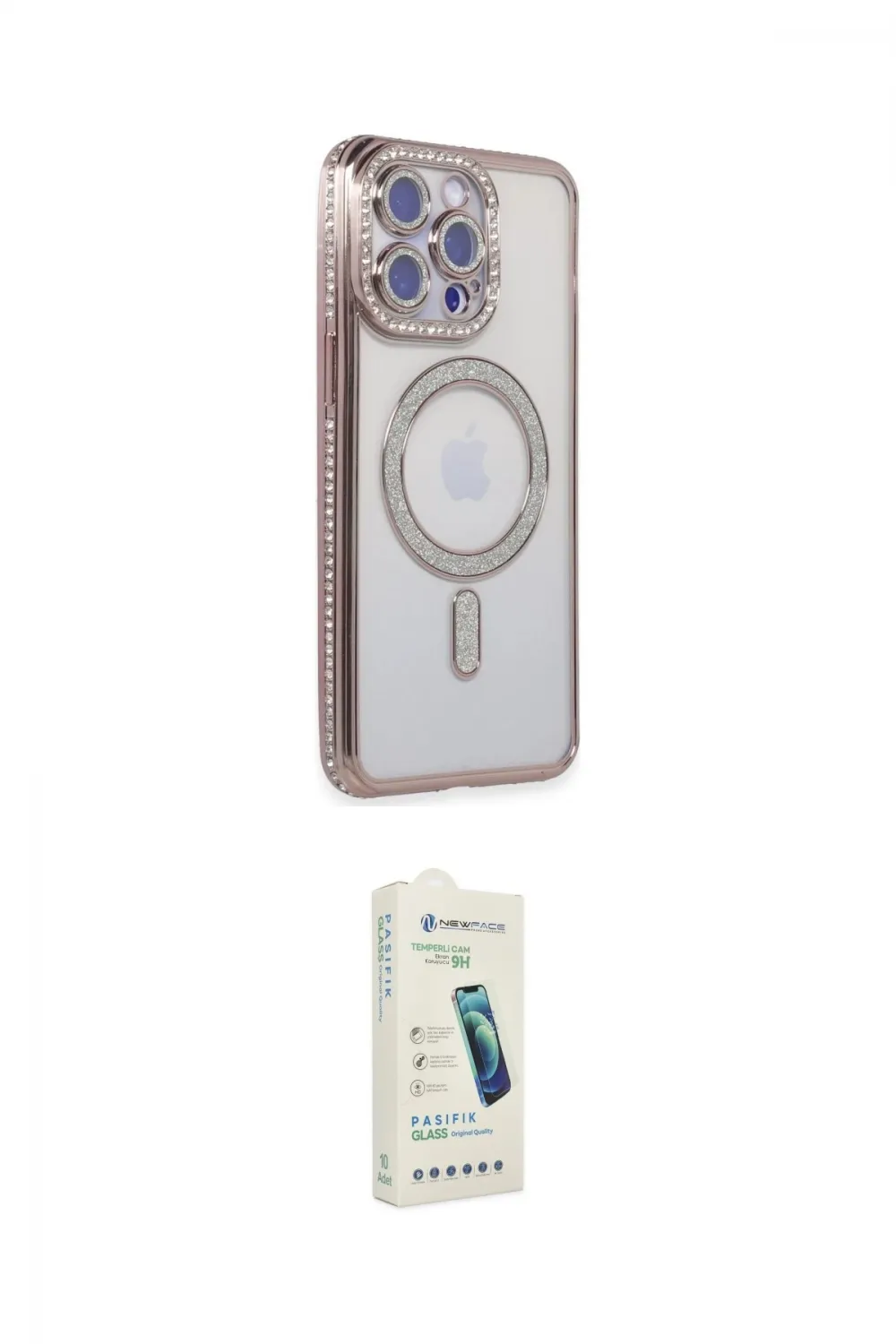 ieg™ iPhone 14 Pro Kılıf Zirve Doku Prime - Şeffaf Pasifik Cam Ekran Koruyucu
