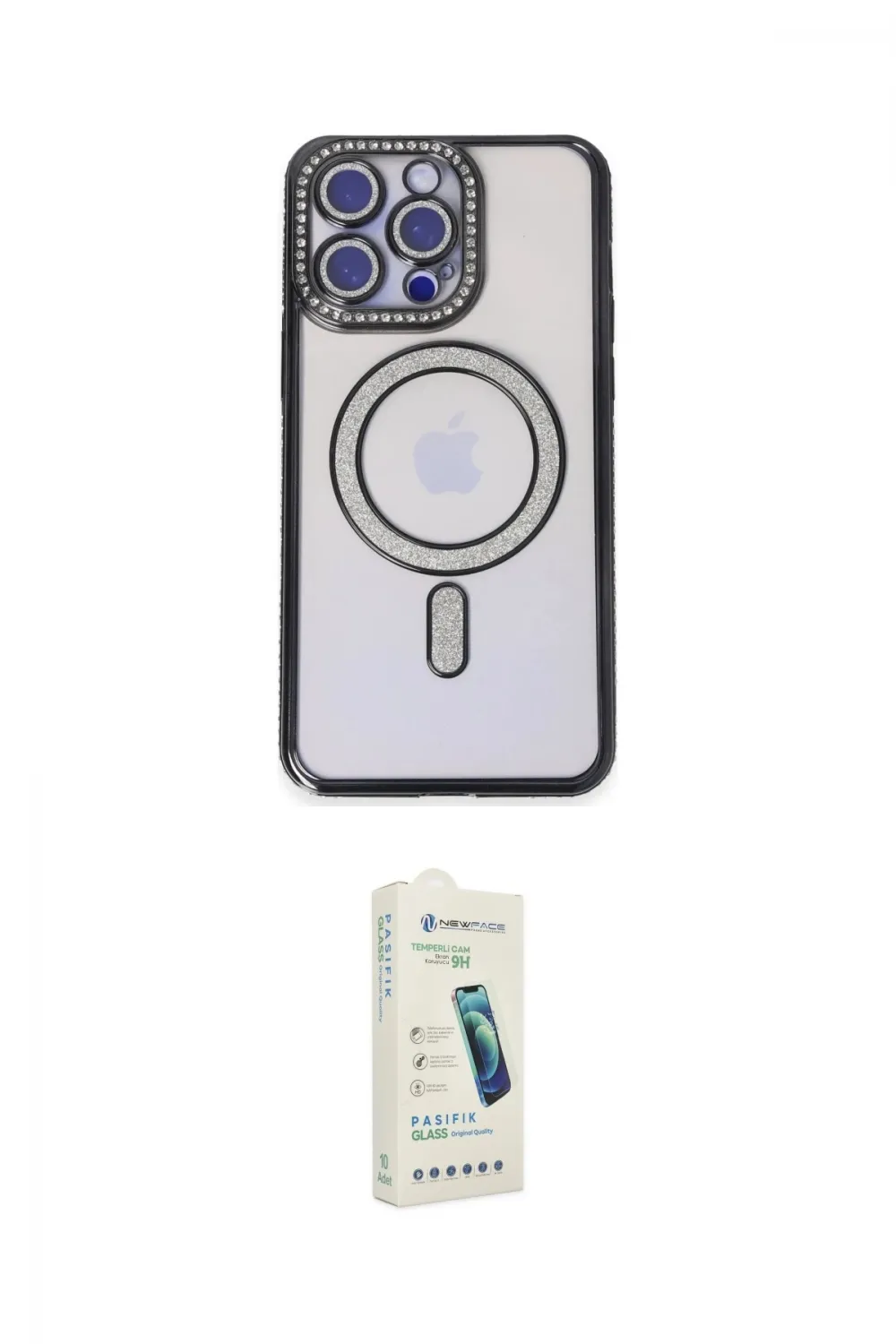 ieg™ iPhone 14 Pro Kılıf Zirve Doku Prime - Şeffaf Pasifik Cam Ekran Koruyucu