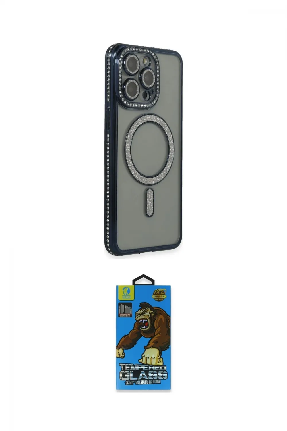 ieg™ iPhone 14 Pro Kılıf Zirve Doku Prime - Siyah 18D Cam Ekran Koruyucu
