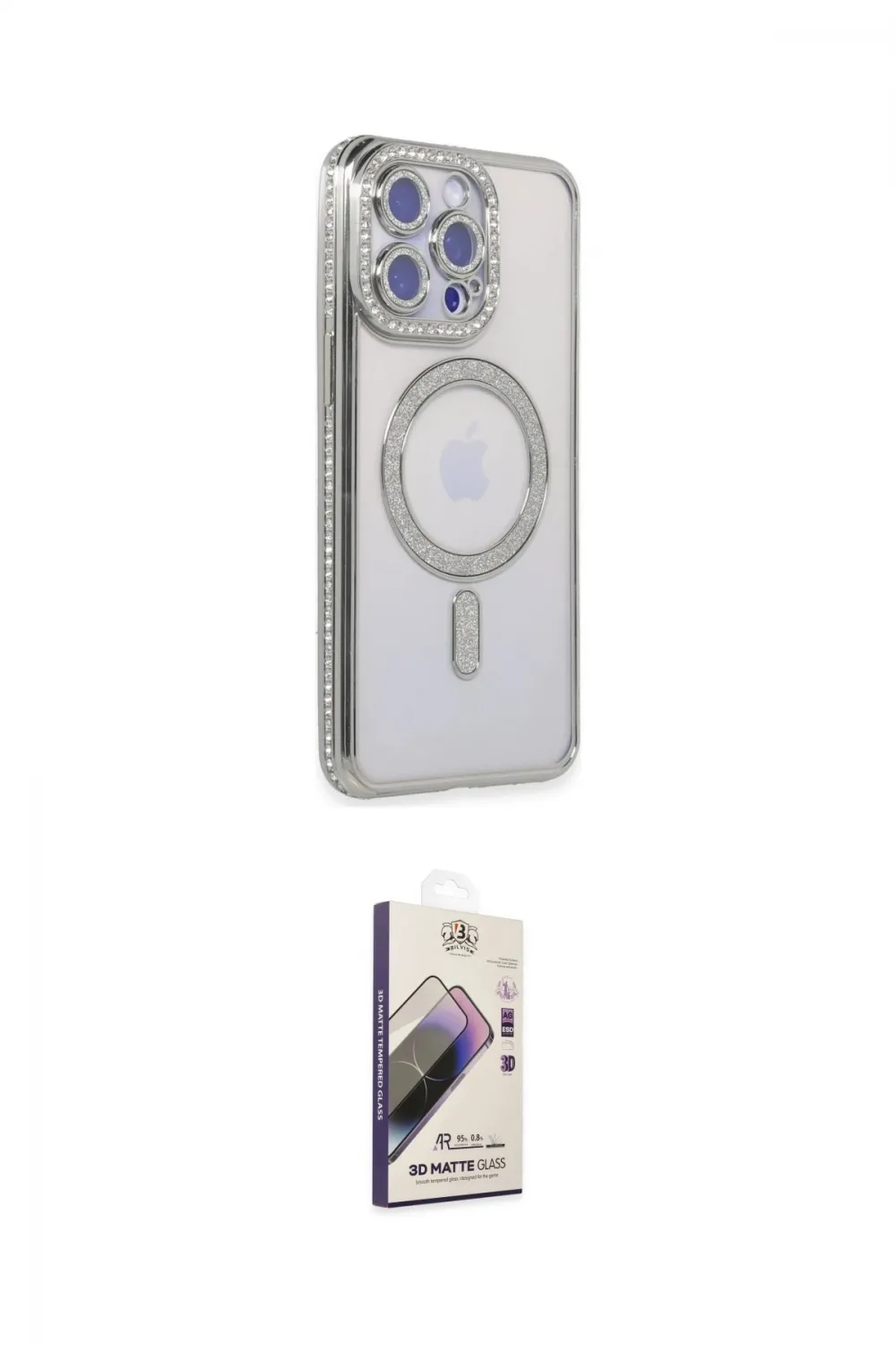 ieg™ iPhone 14 Pro Kılıf Zirve Doku Prime - Siyah Bilvis 3D Mat Cam Ekran Koruyucu