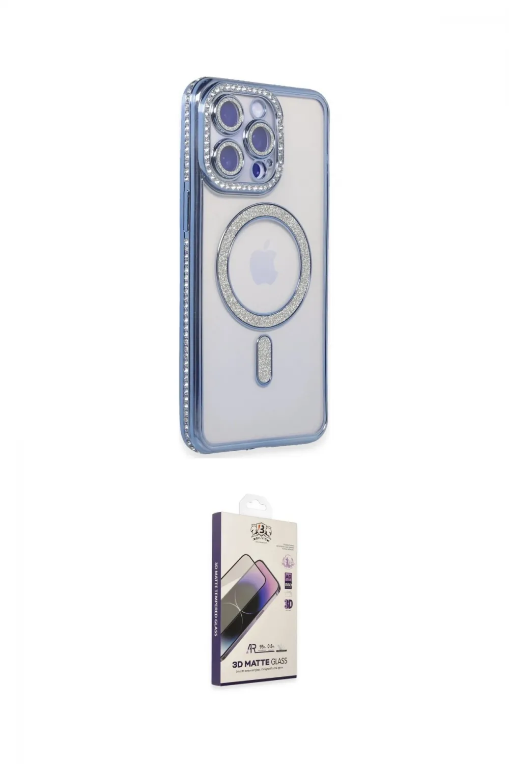 ieg™ iPhone 14 Pro Kılıf Zirve Doku Prime - Siyah Bilvis 3D Mat Cam Ekran Koruyucu