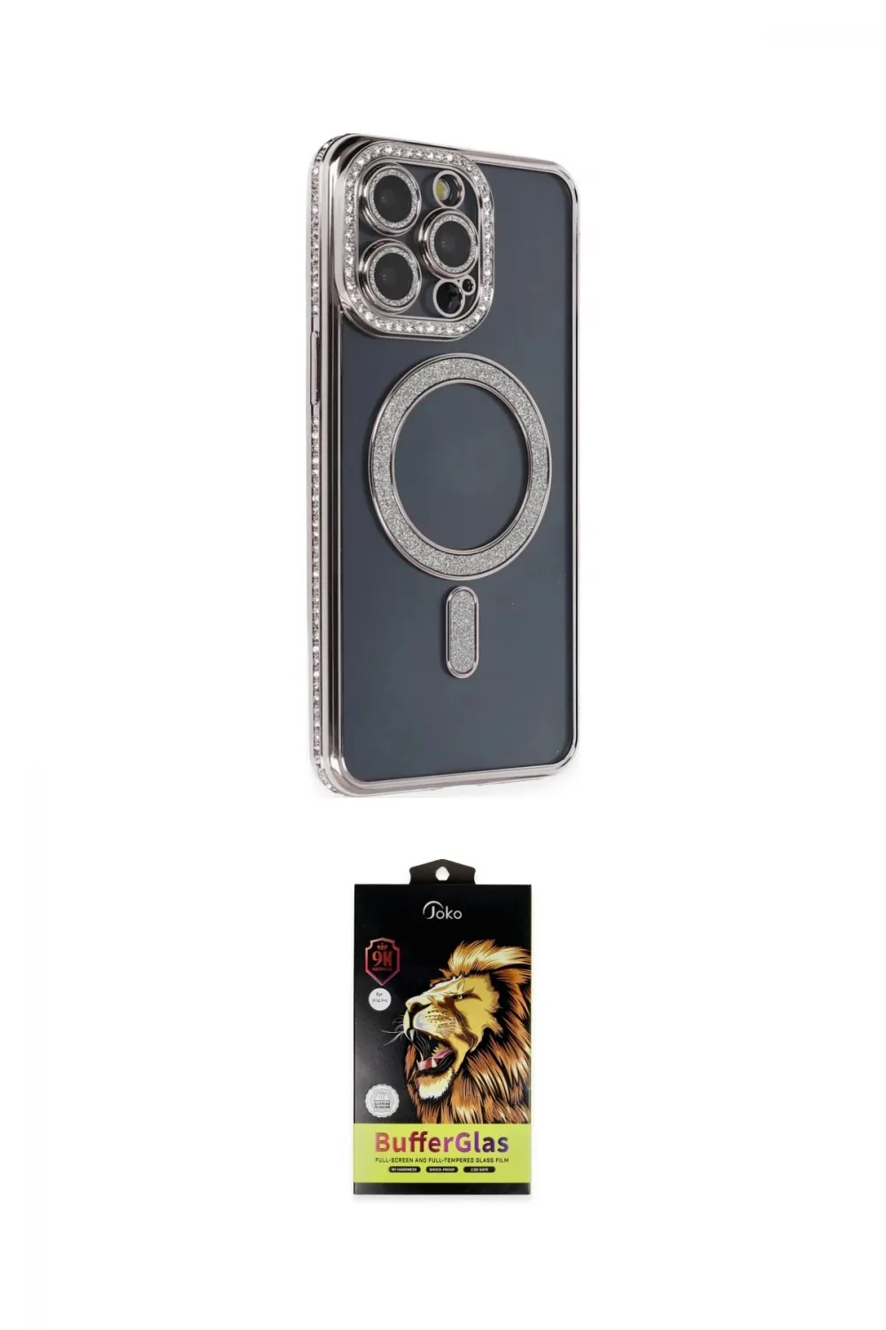 ieg™ iPhone 14 Pro Kılıf Zirve Doku Prime - Siyah Buffer Cam Ekran Koruyucu