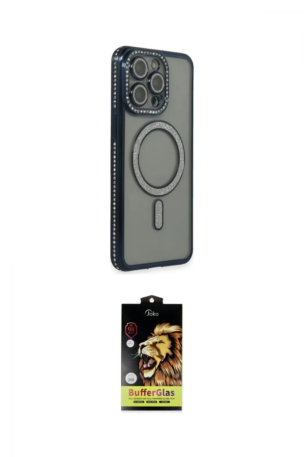 ieg™ iPhone 14 Pro Kılıf Zirve Doku Prime - Siyah Buffer Cam Ekran Koruyucu