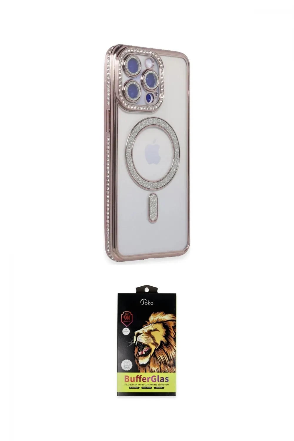 ieg™ iPhone 14 Pro Kılıf Zirve Doku Prime - Siyah Buffer Cam Ekran Koruyucu