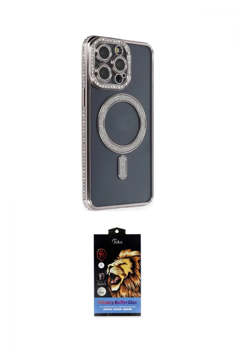 ieg™ iPhone 14 Pro Kılıf Zirve Doku Prime - Siyah Buffer Hayalet Cam Ekran Koruyucu