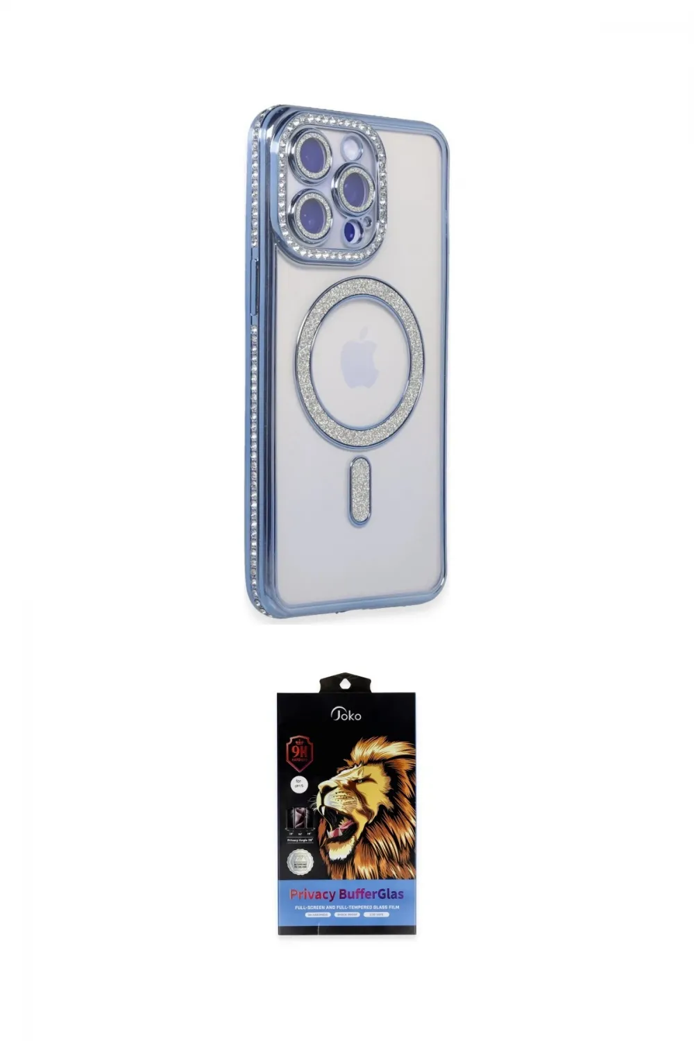 ieg™ iPhone 14 Pro Kılıf Zirve Doku Prime - Siyah Buffer Hayalet Cam Ekran Koruyucu