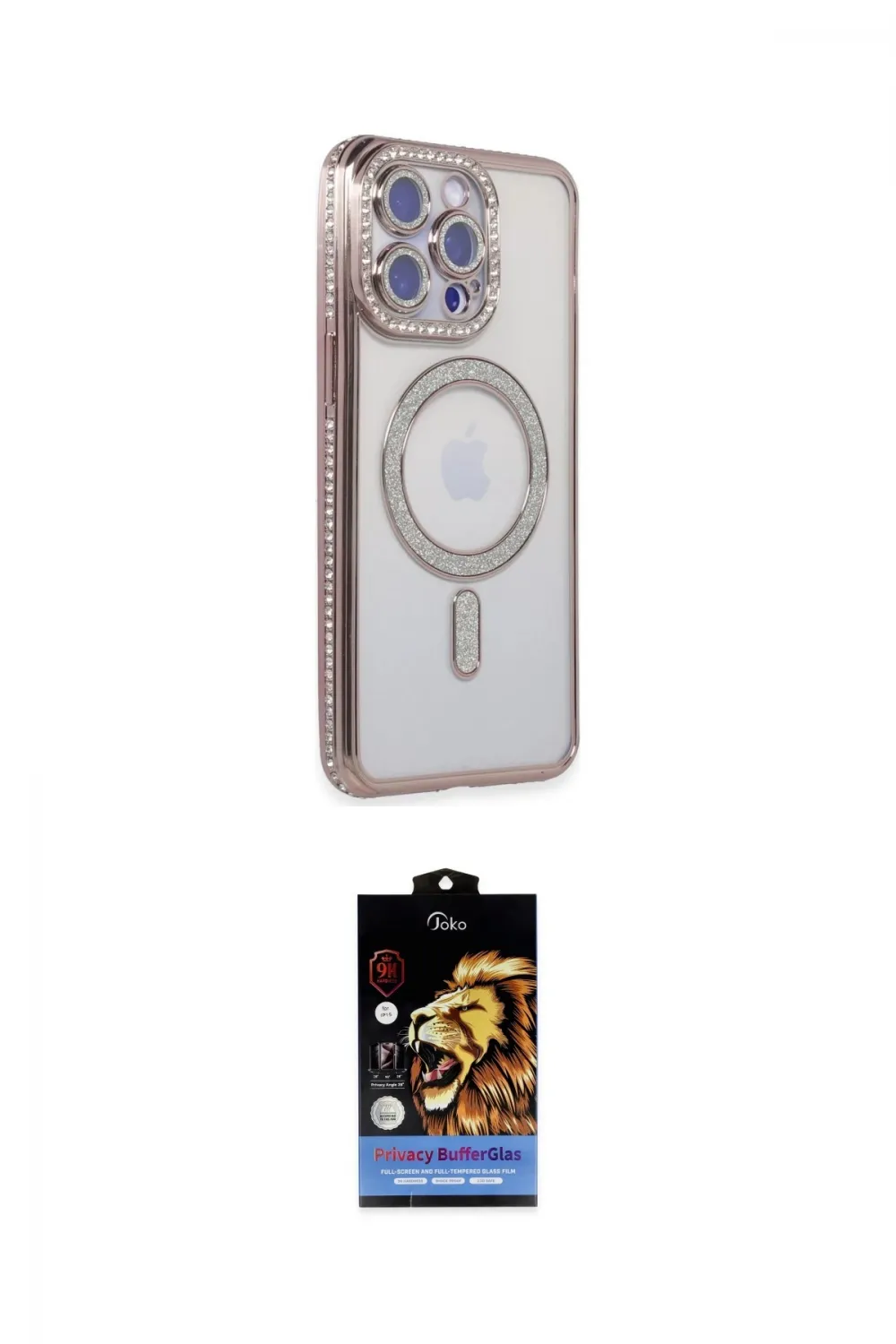 ieg™ iPhone 14 Pro Kılıf Zirve Doku Prime - Siyah Buffer Hayalet Cam Ekran Koruyucu
