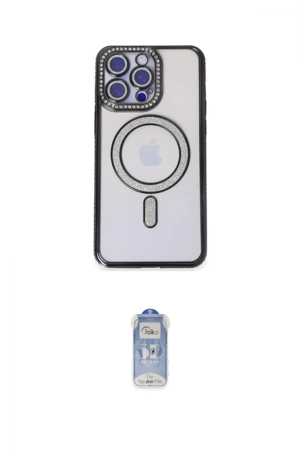 ieg™ iPhone 14 Pro Kılıf Zirve Doku Prime - Siyah Joko Magic 5D Cam