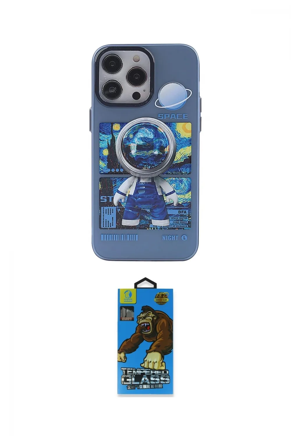 ieg™ iPhone 14 Pro Kılıf Zirve Form Özel Seri - Siyah 18D Cam Ekran Koruyucu