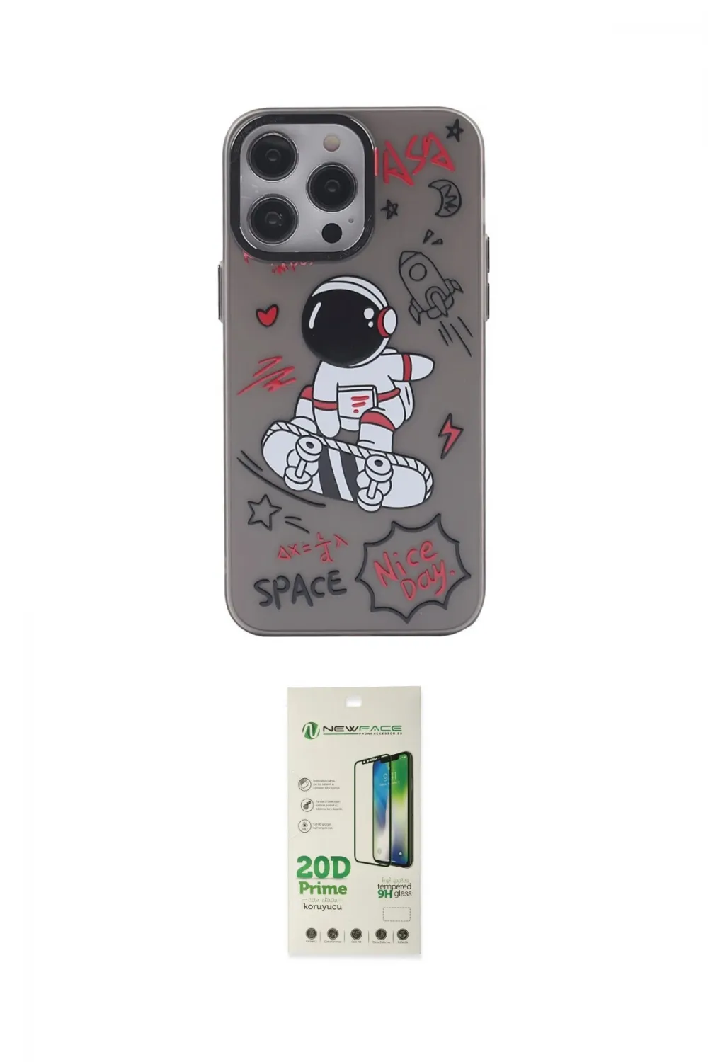 ieg™ iPhone 14 Pro Kılıf Zirve Form Özel Seri - Siyah 20D Premium Cam Ekran Koruyucu
