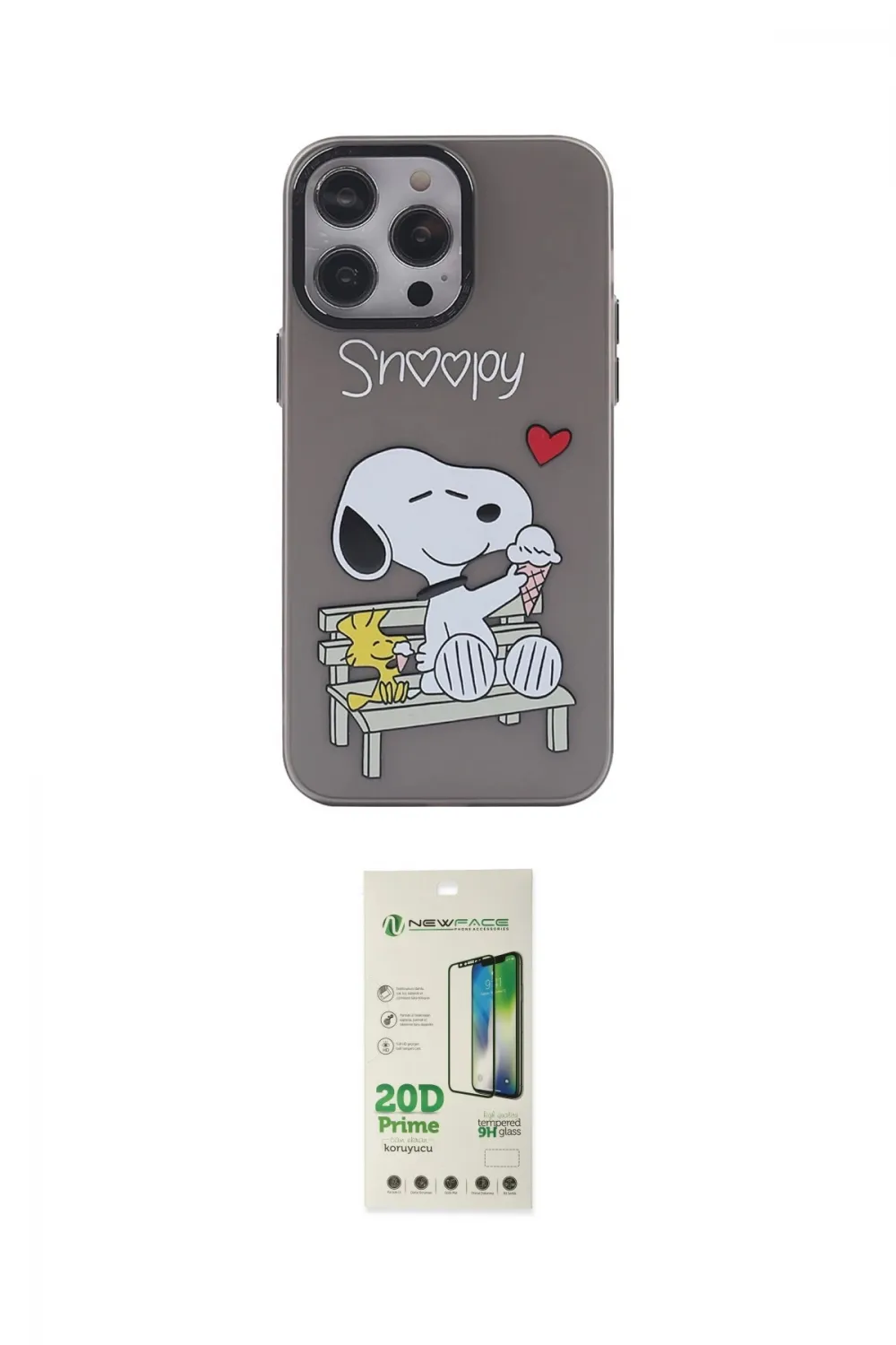 ieg™ iPhone 14 Pro Kılıf Zirve Form Özel Seri - Siyah 20D Premium Cam Ekran Koruyucu
