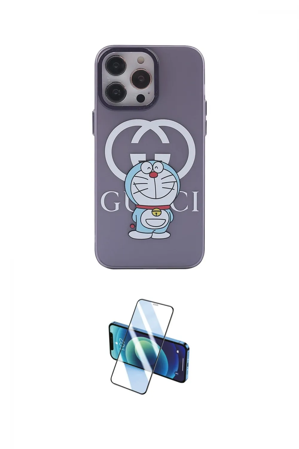 ieg™ iPhone 14 Pro Kılıf Zirve Form Özel Seri - Siyah 3D Antistatik Cam Ekran Koruyucu