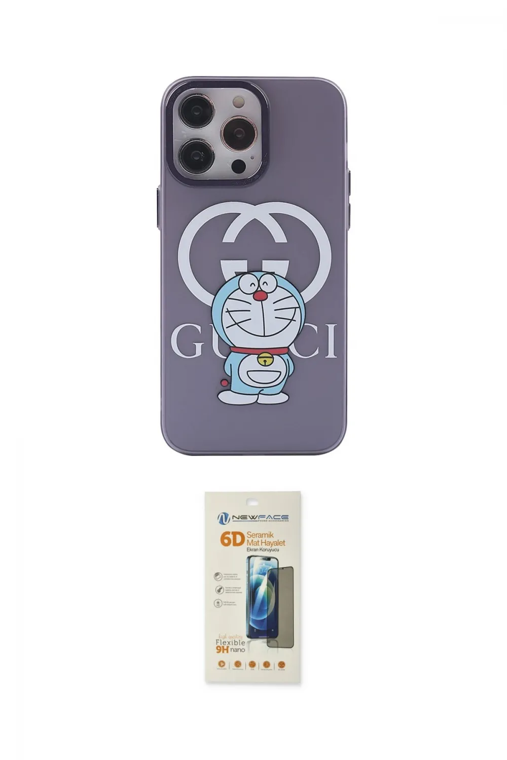 ieg™ iPhone 14 Pro Kılıf Zirve Form Özel Seri - Siyah 6D Mat Seramik Hayalet Nano Ekran Koruyucu