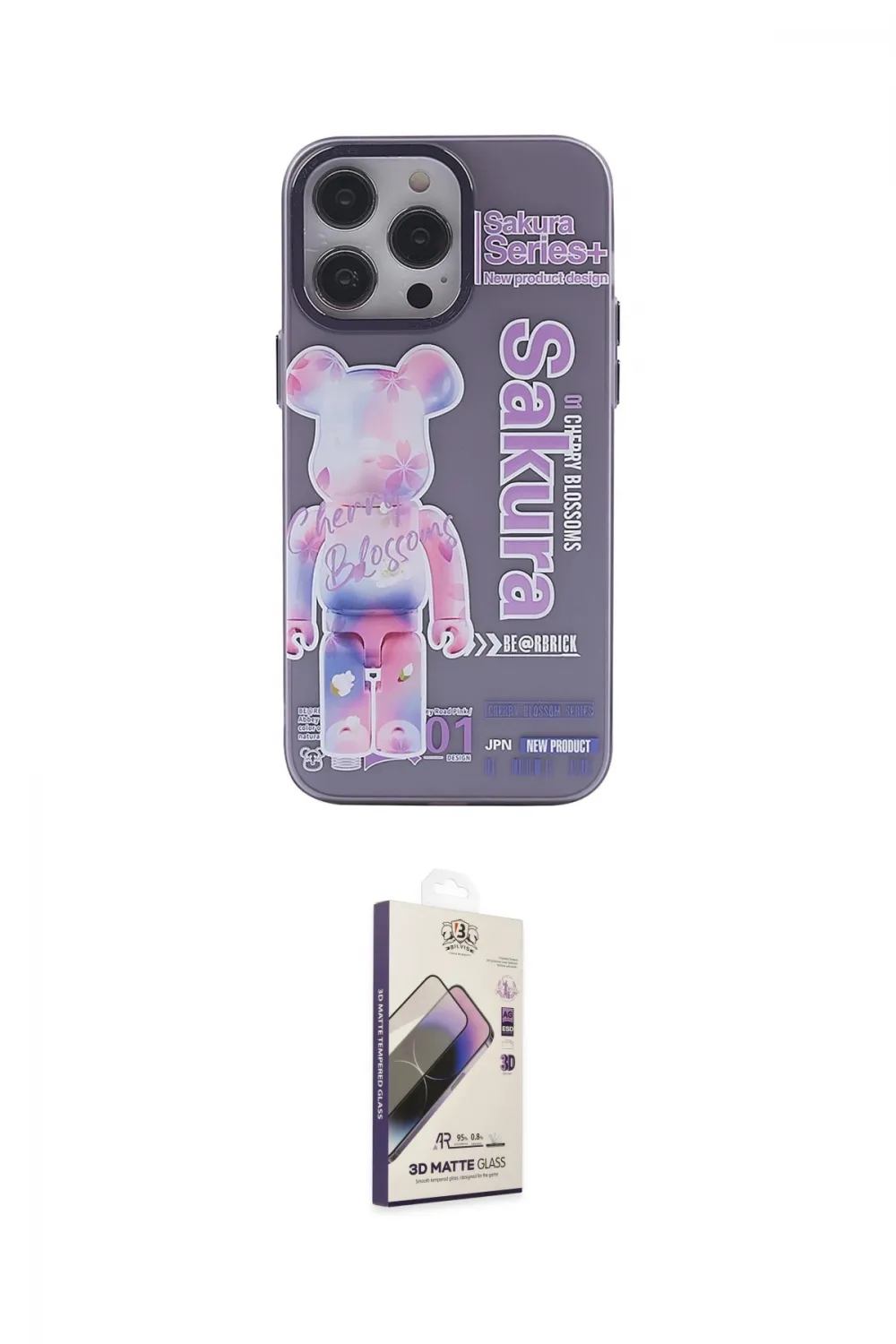 ieg™ iPhone 14 Pro Kılıf Zirve Form Özel Seri - Siyah Bilvis 3D Mat Cam Ekran Koruyucu