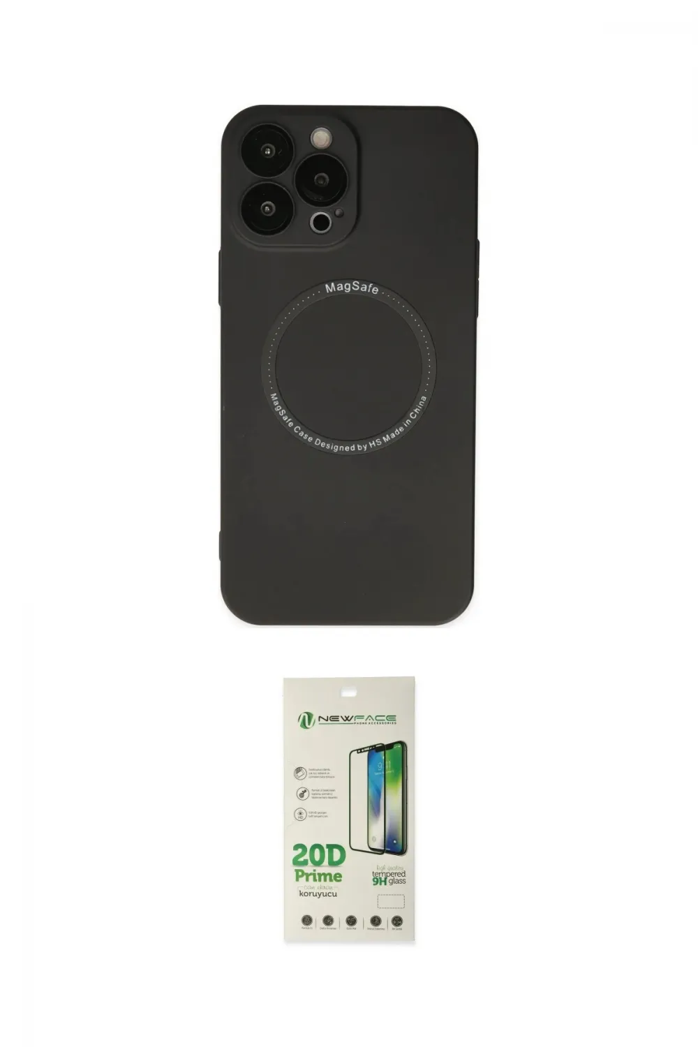 ieg™ iPhone 14 Pro Kılıf Zirve Klasik Prime - Siyah 20D Premium Cam Ekran Koruyucu