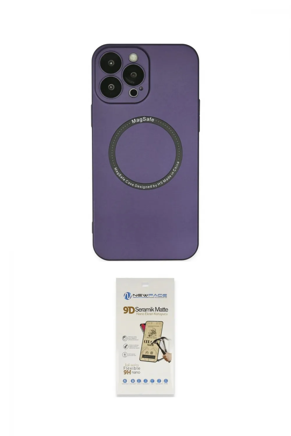 ieg™ iPhone 14 Pro Kılıf Zirve Klasik Prime - Siyah Mat Seramik Nano Ekran Koruyucu