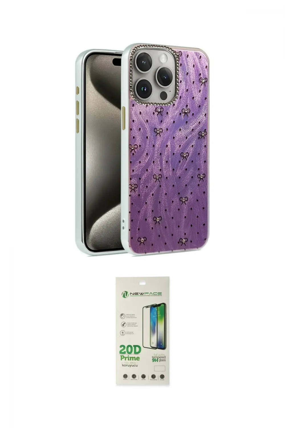 ieg™ iPhone 14 Pro Kılıf Zirve Modern Prime - Siyah 20D Premium Cam Ekran Koruyucu