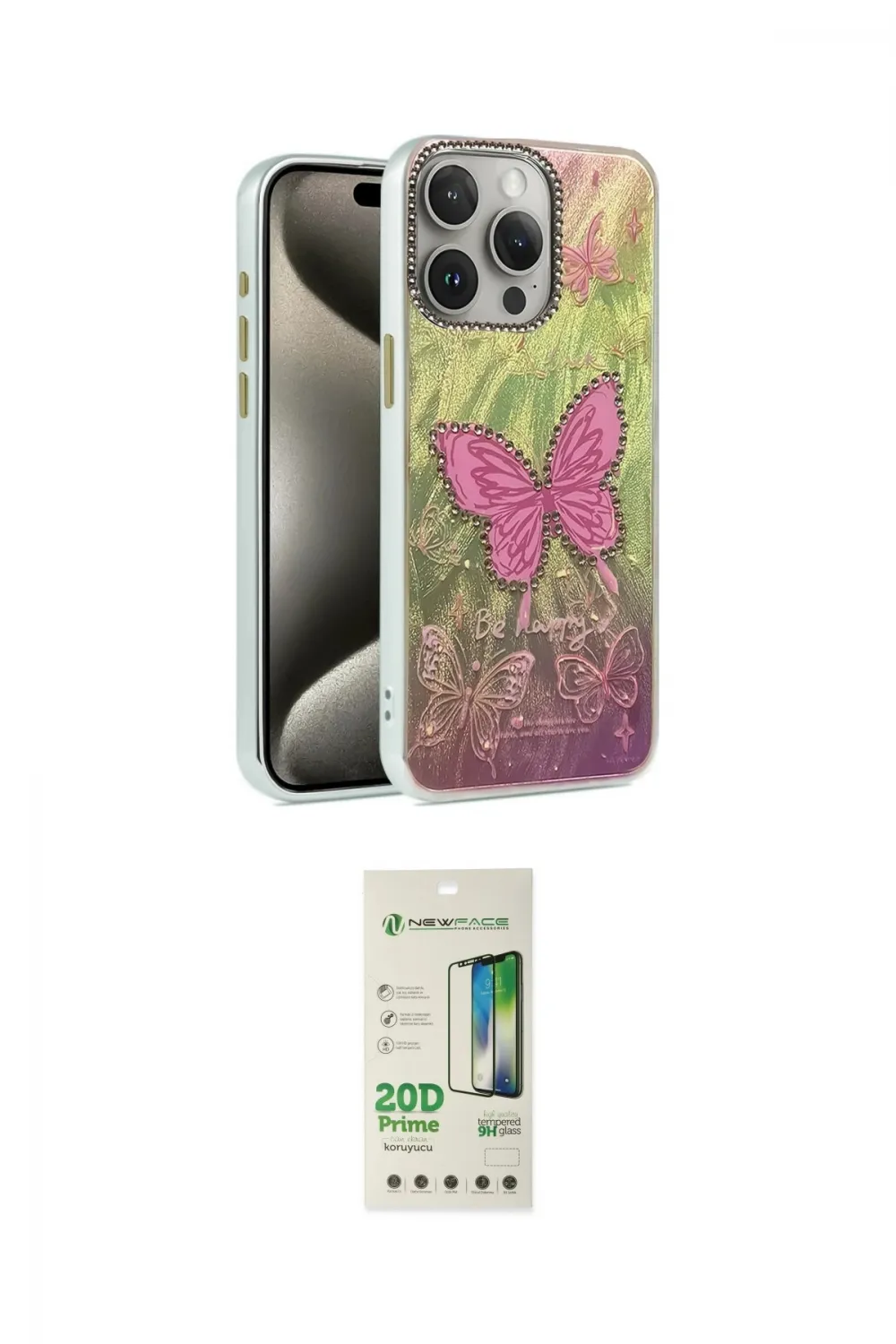 ieg™ iPhone 14 Pro Kılıf Zirve Modern Prime - Siyah 20D Premium Cam Ekran Koruyucu