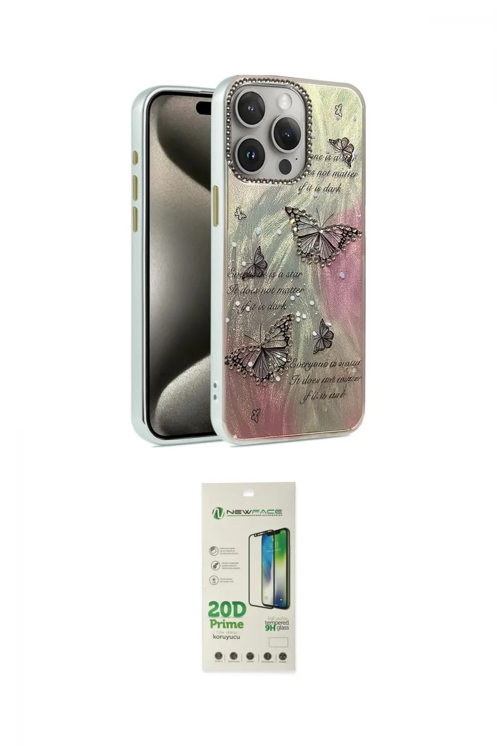 ieg™ iPhone 14 Pro Kılıf Zirve Modern Prime - Siyah 20D Premium Cam Ekran Koruyucu