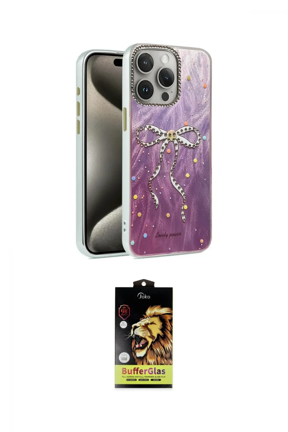 ieg™ iPhone 14 Pro Kılıf Zirve Modern Prime - Siyah Buffer Cam Ekran Koruyucu