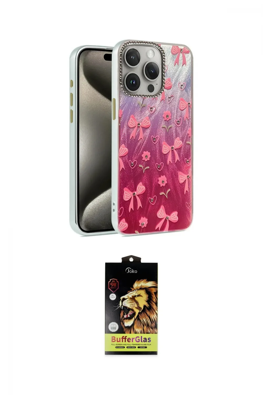 ieg™ iPhone 14 Pro Kılıf Zirve Modern Prime - Siyah Buffer Cam Ekran Koruyucu