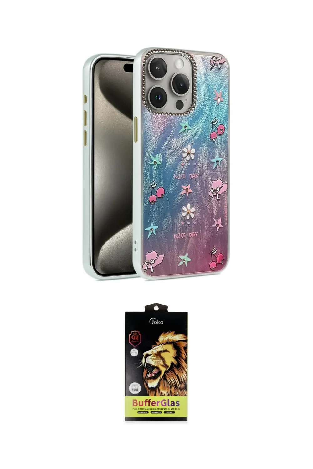 ieg™ iPhone 14 Pro Kılıf Zirve Modern Prime - Siyah Buffer Cam Ekran Koruyucu
