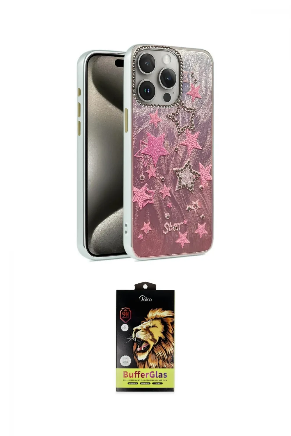 ieg™ iPhone 14 Pro Kılıf Zirve Modern Prime - Siyah Buffer Cam Ekran Koruyucu