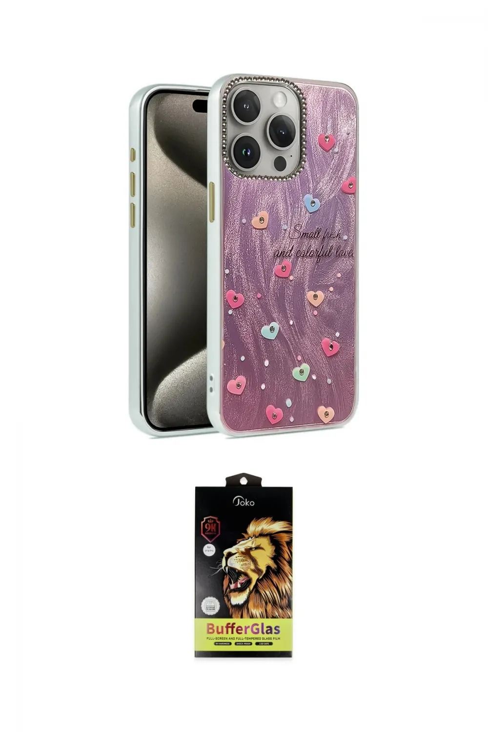 ieg™ iPhone 14 Pro Kılıf Zirve Modern Prime - Siyah Buffer Cam Ekran Koruyucu