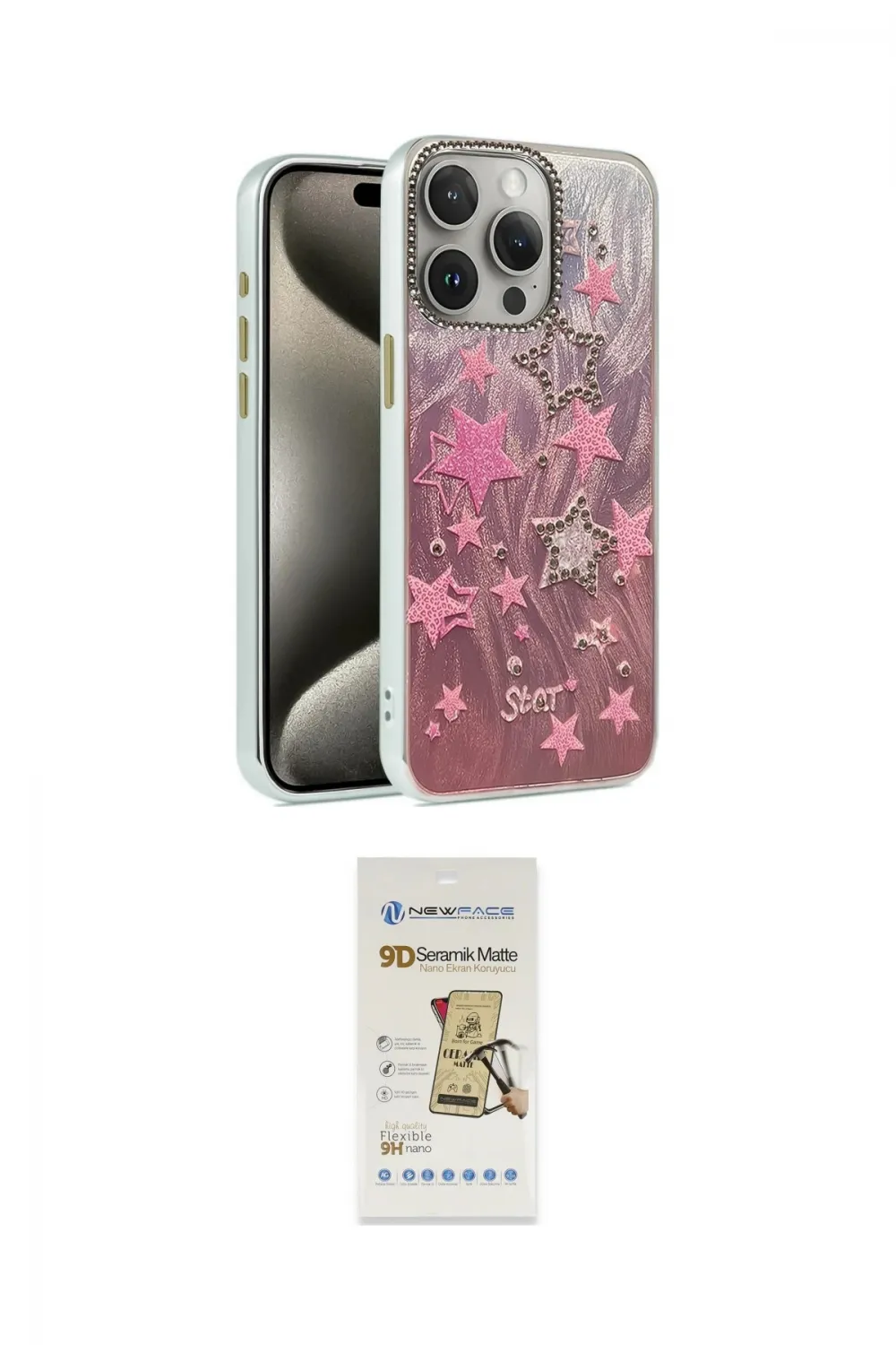 ieg™ iPhone 14 Pro Kılıf Zirve Modern Prime - Siyah Mat Seramik Nano Ekran Koruyucu
