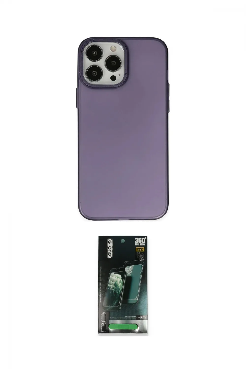 ieg™ iPhone 14 Pro Max Kılıf Ahenk Çizgi Prime - Şeffaf 360 Full Body Arka Koruyucu