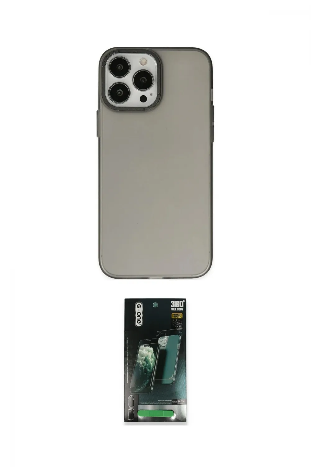 ieg™ iPhone 14 Pro Max Kılıf Ahenk Çizgi Prime - Şeffaf 360 Full Body Arka Koruyucu