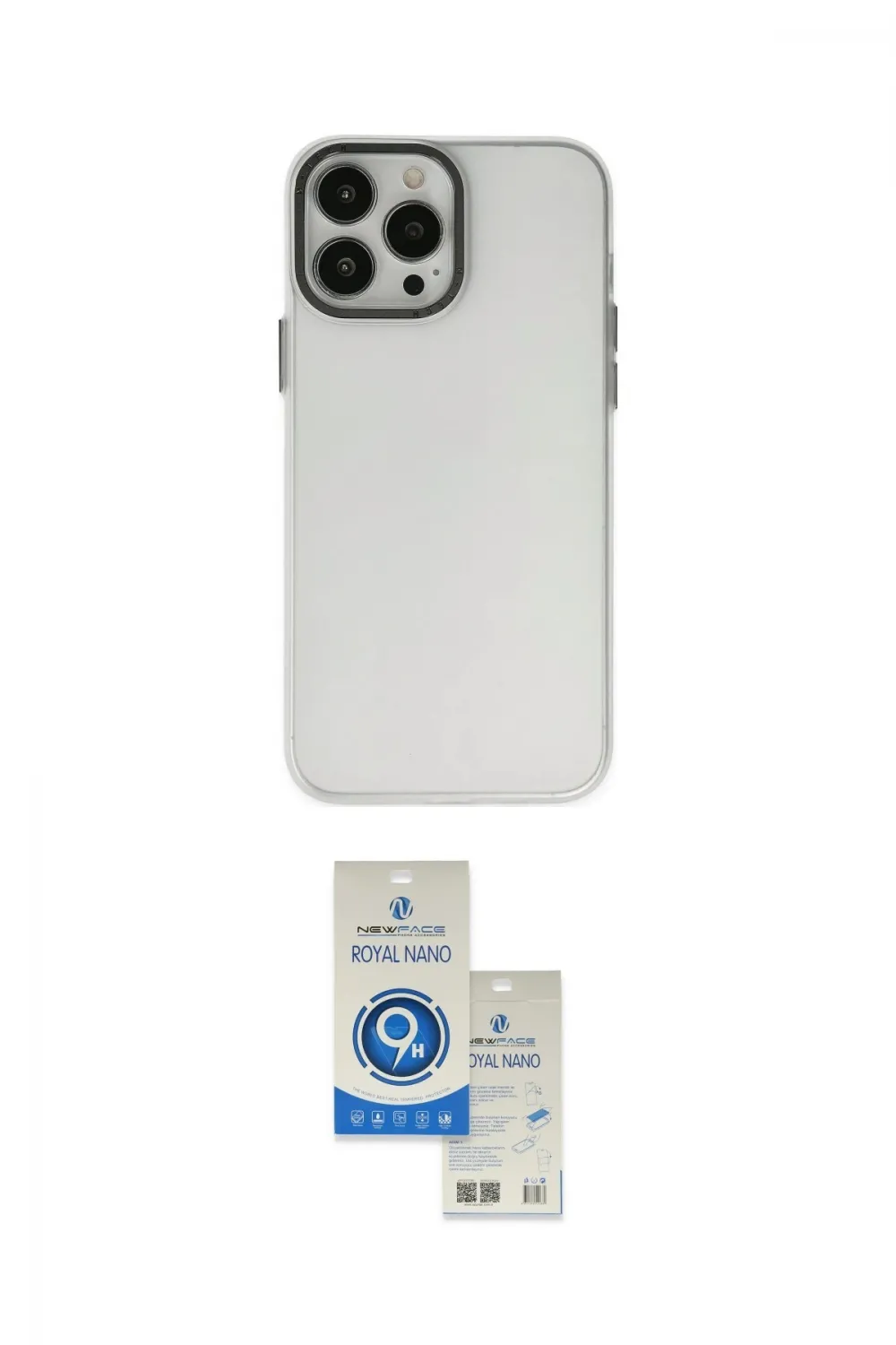ieg™ iPhone 14 Pro Max Kılıf Ahenk Çizgi Prime - Şeffaf Royal Nano Ekran Koruyucu