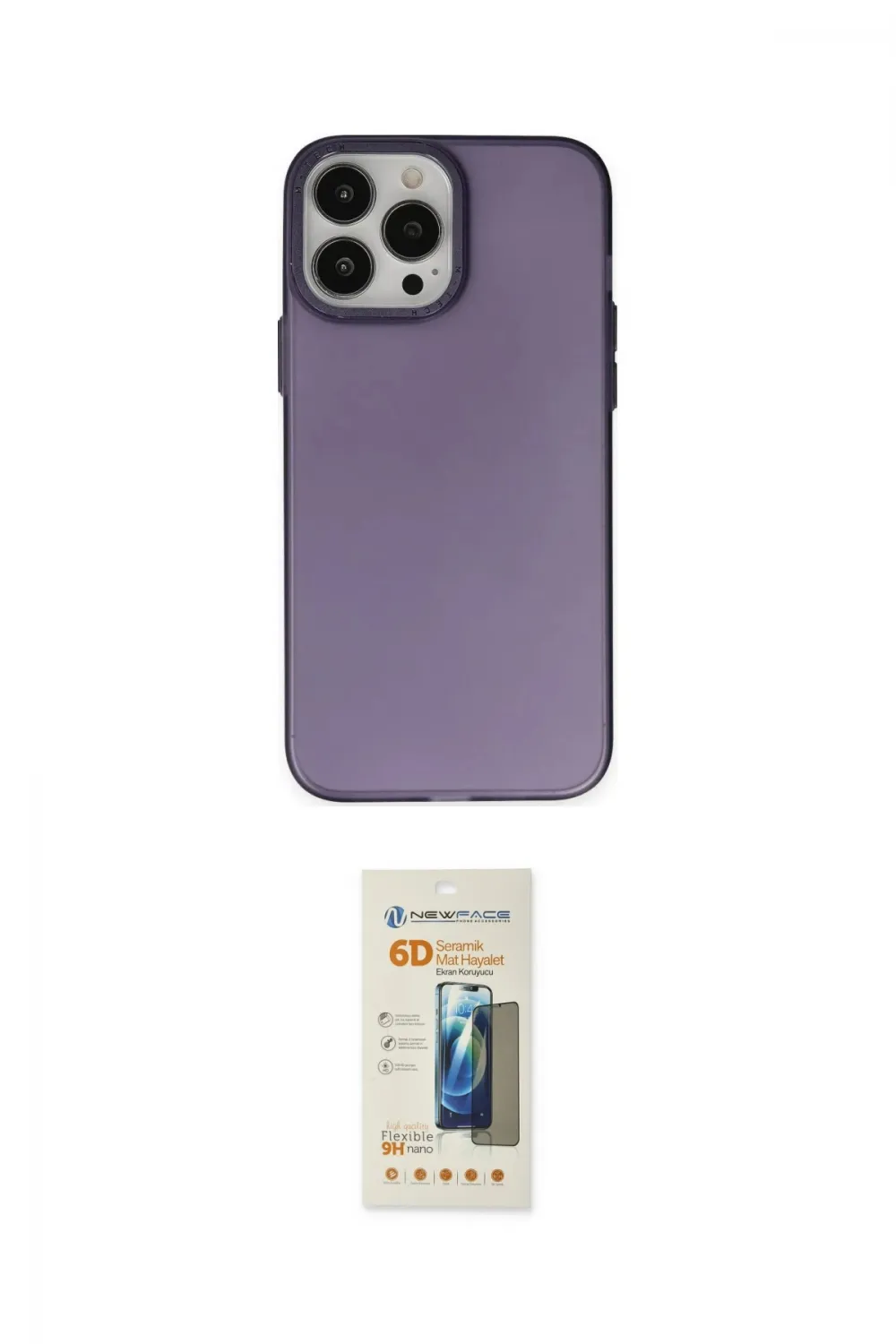 ieg™ iPhone 14 Pro Max Kılıf Ahenk Çizgi Prime - Siyah 6D Mat Seramik Hayalet Nano Ekran Koruyucu