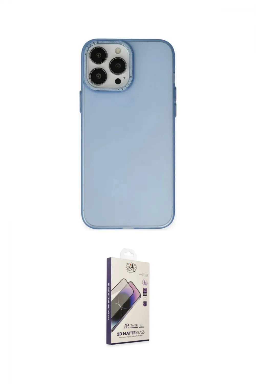 ieg™ iPhone 14 Pro Max Kılıf Ahenk Çizgi Prime - Siyah Bilvis 3D Mat Cam Ekran Koruyucu