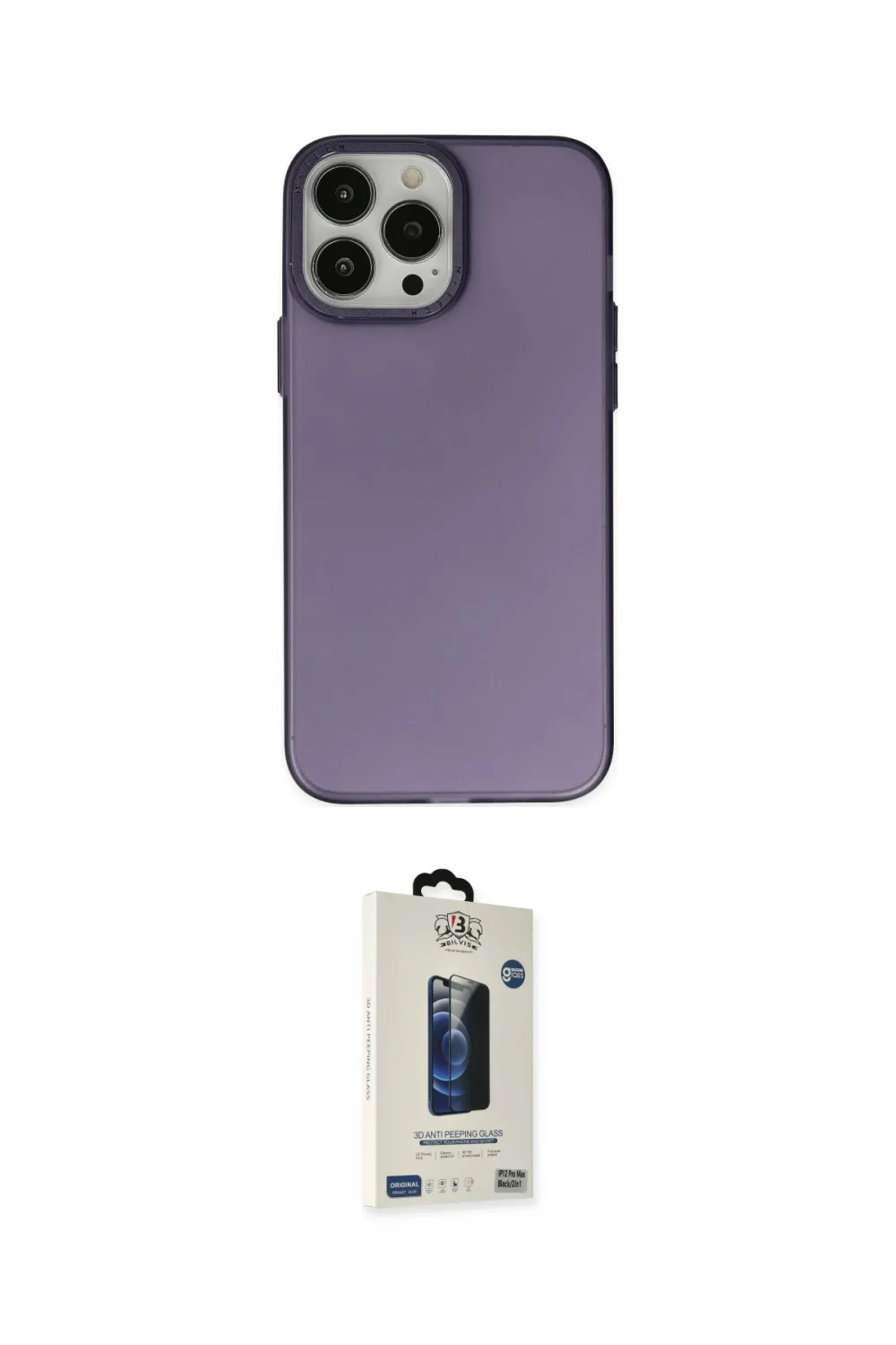 ieg™ iPhone 14 Pro Max Kılıf Ahenk Çizgi Prime - Siyah Bilvis Hayalet Cam Ekran Koruyucu