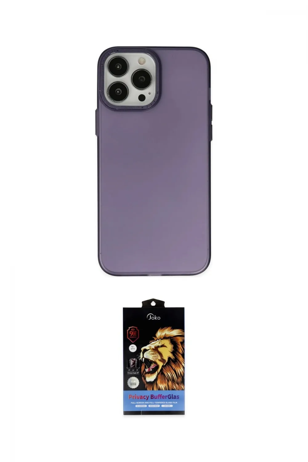ieg™ iPhone 14 Pro Max Kılıf Ahenk Çizgi Prime - Siyah Buffer Hayalet Cam Ekran Koruyucu