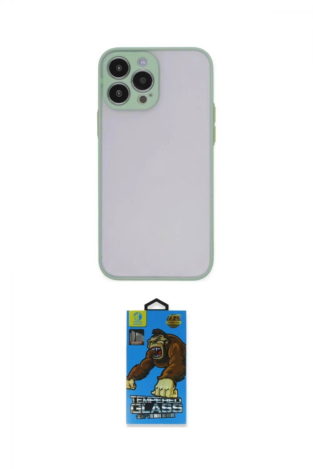 ieg™ iPhone 14 Pro Max Kılıf Ahenk Çizgi Serisi - Siyah 18D Cam Ekran Koruyucu