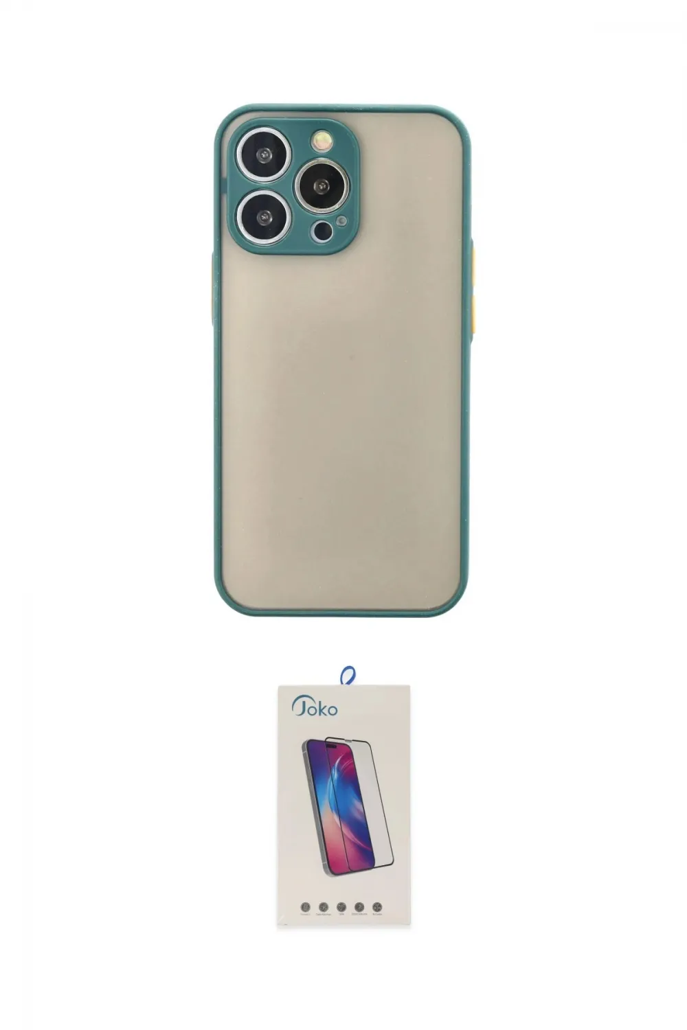 ieg™ iPhone 14 Pro Max Kılıf Ahenk Çizgi Serisi - Siyah Joko 5D Cam