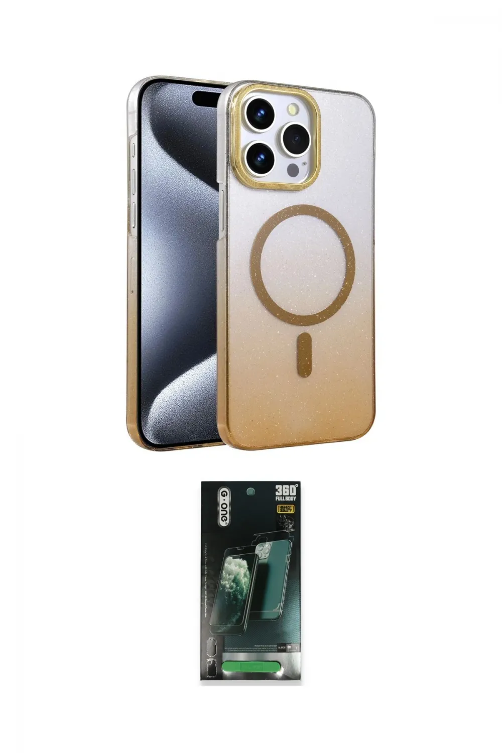 ieg™ iPhone 14 Pro Max Kılıf Ahenk Doku Özel Seri - Şeffaf 360 Full Body Arka Koruyucu