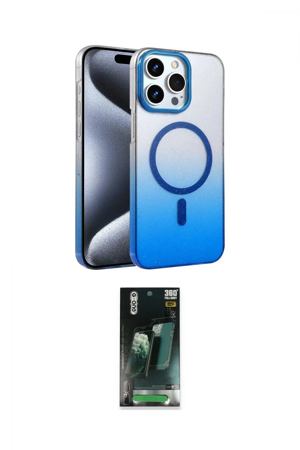 ieg™ iPhone 14 Pro Max Kılıf Ahenk Doku Özel Seri - Şeffaf 360 Full Body Arka Koruyucu