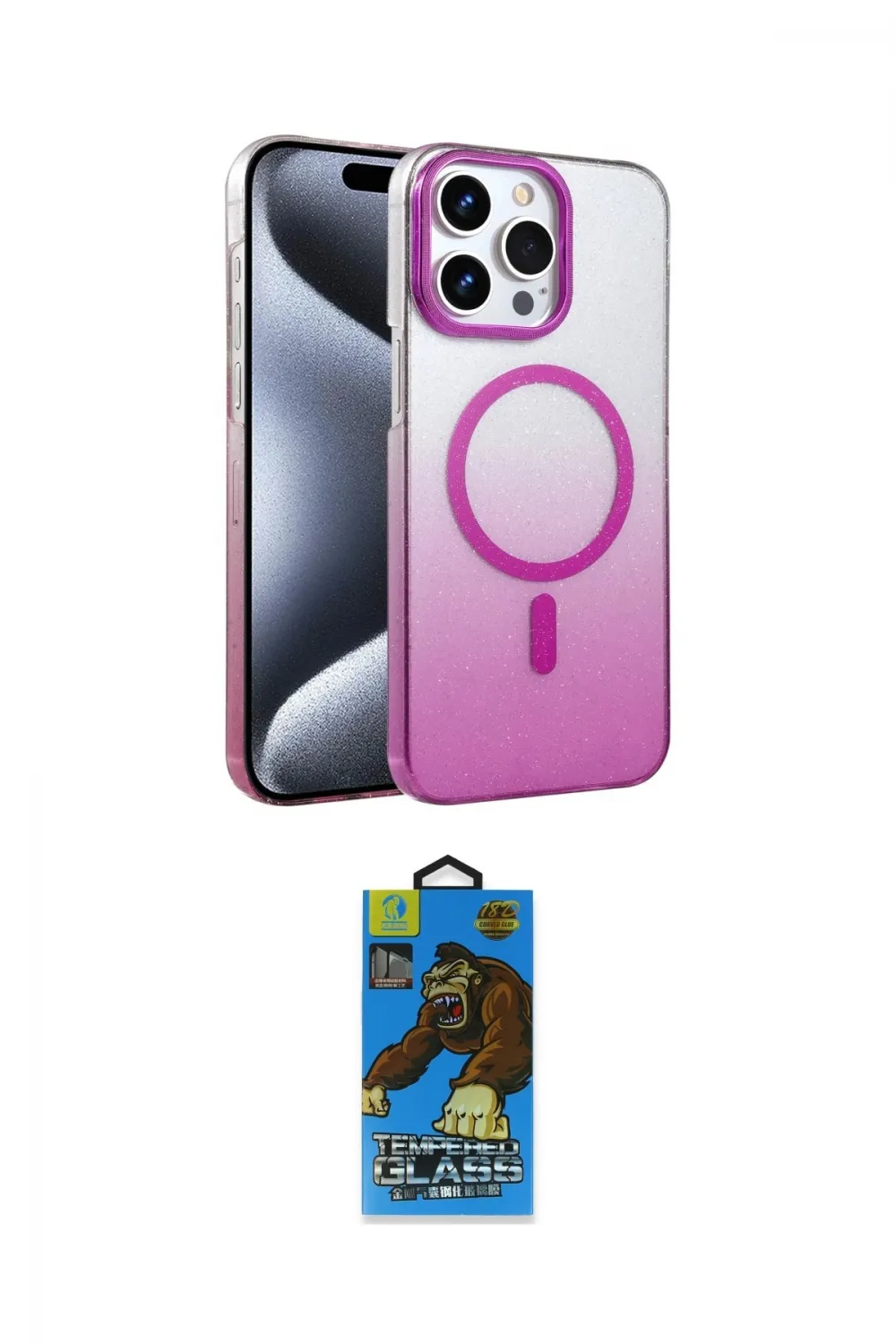 ieg™ iPhone 14 Pro Max Kılıf Ahenk Doku Özel Seri - Siyah 18D Cam Ekran Koruyucu