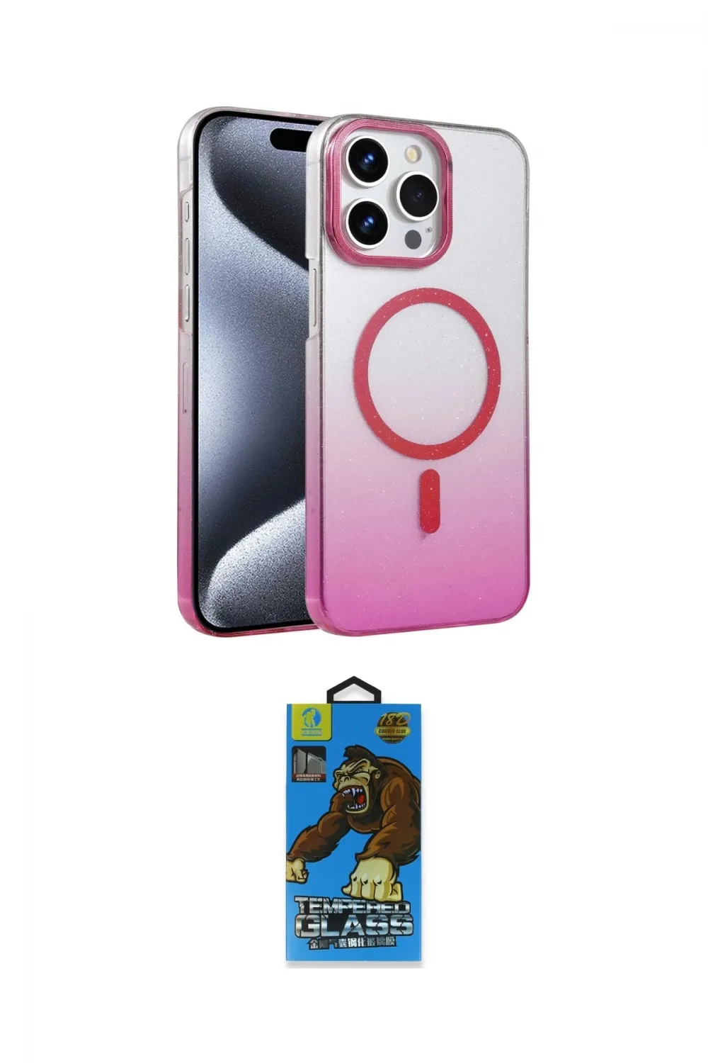 ieg™ iPhone 14 Pro Max Kılıf Ahenk Doku Özel Seri - Siyah 18D Cam Ekran Koruyucu